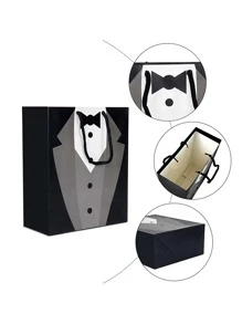 1 Miếng Đen Túi quà tặng Với Hoạt hình Ăn mặc trang trọng Thiết kế Cho đám cưới , Buổi tiệc Đồ trang trí - màu đen - Xem 4