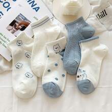 女襪春夏短襪淺薄可愛日系百搭短襪 - 藍色 - 查看 3