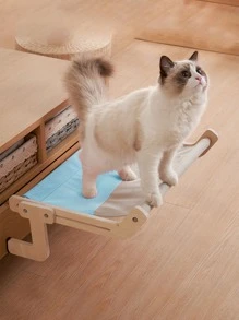 1 件猫吊床，适合中小型猫，适合所有季节，窗户安装木制猫。猫窗台 - 彩色 - 查看 12