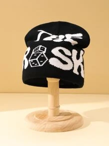 Mũ len dệt kim họa tiết Y2k Jacquard dành cho nam, trang phục mùa thu - Nhiều màu - Xem 1