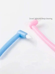 1 pieza ortodoncia Cepillo interdental , manojo Cepillo de dientes suave , cuidado bucal Herramienta - Rosa - Ver 3