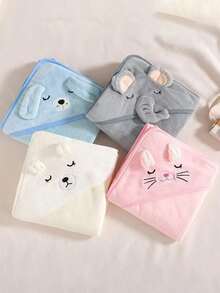 1入組卡通兒童連帽浴巾