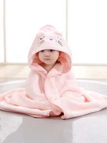 1入組卡通兒童連帽浴巾