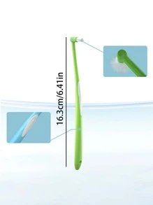 1 pieza ortodoncia Cepillo interdental , manojo Cepillo de dientes suave , cuidado bucal Herramienta - Rosa - Ver 6