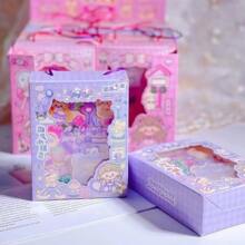 古卡索日程表套装、儿童DIY不对称古卡索吊坠、可爱宠物防水贴纸、手拿礼盒套装