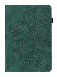 GLANDOTU Vỏ máy tính bảng Tương thích với Samsung iPad Viên thuốc chất liệu da PU Folio Gấp lại Nhiều khía cạnh Đứng Ví Flip Loại vỏ Với Card Slot Bút Kẹp , Con công Hoa Màu xanh lá - màu xanh lá - Xem 6