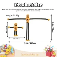 1pc Random Color Creative Robot Shaped Stretchable Tube Decompression Toy