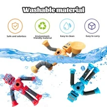 1pc Random Color Creative Robot Shaped Stretchable Tube Decompression Toy
