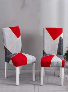 Capas elásticas para cadeiras de jantar de 1/4/6 peças, protetores de cadeira com estampa floral para decoração de casa, hotel, restaurante e salão de banquetes - Multicolorido - Ver 5