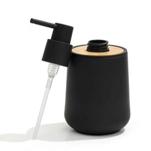 4pcs/set Black Bathroom Accessories Set Including Soap Dispenser, Toothbrush Holder, Tray And Soap Dish - Black - View 5