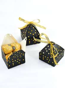 10 cái Chấm Hộp kẹo Đối với Sinh nhật , Lễ cưới , Đồ đáng yếu Party bao bì - màu đen - Xem 5