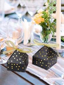 10 cái Chấm Hộp kẹo Đối với Sinh nhật , Lễ cưới , Đồ đáng yếu Party bao bì - màu đen - Xem 4