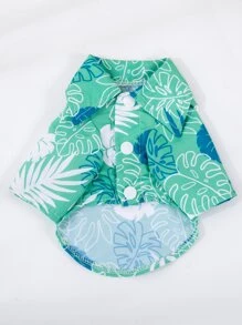 Ropa para mascotas playa casual Camisa para perros verano Camiseta transpirable para perro pequeño - Verde - Ver 4