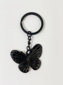 1 pieza Y2K unicolor con mariposa Llavero , pequeño & único Bolso colgante Llavero - Negro - Ver 3