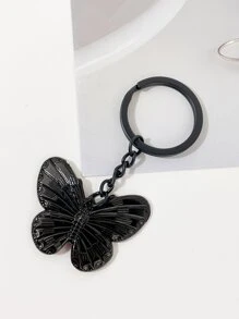 1 pieza Y2K unicolor con mariposa Llavero , pequeño & único Bolso colgante Llavero - Negro - Ver 5