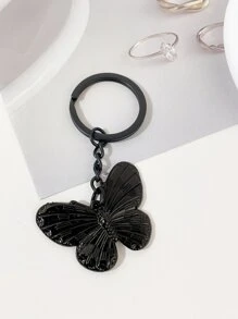 1 pieza Y2K unicolor con mariposa Llavero , pequeño & único Bolso colgante Llavero - Negro - Ver 6