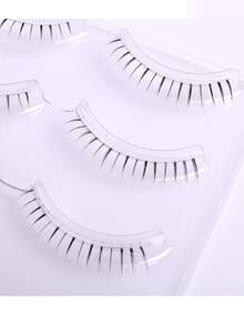 3對漫畫睫毛,日系妝容濃密自然,化妝工具 亞洲/韓國cosplay動漫假睫毛 - 黑色 - 查看 3