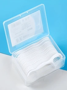 48pcs/set Nylon Disposable Floss Stick, Daily White Floss Stick For Home - White - View 2