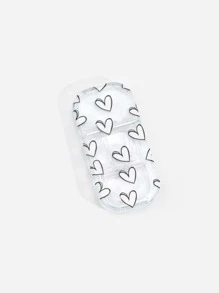 Heart Pattern Stand-Out Phone Grip - White - View 3