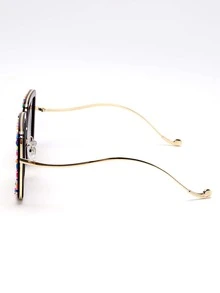 1 件仿制糖果碎糖注射器造型聚合物粘土猫眼时尚眼镜 - 漸層 - 查看 4