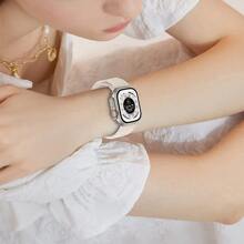 St.siabe Đồng hồ đeo tay thể thao thời trang nam nữ St. Siabe mềm mại và thoải mái, thoáng khí, có thể điều chỉnh, chất liệu nylon đàn hồi, có khóa trượt, tương thích với dây đeo đồng hồ Apple 38mm 40mm 41mm 45mm 44mm 42mm 49mm, dây đeo thông thường đa năng, vòng đeo tay, quà tặng ngày lễ cho tiệc tùng, kèm phụ kiện Ultra Series 9/8/7/6/5/SE/4/3/2/1, dây đeo thay thế làm quà tặng cho học sinh trở lại trường - Màu be - Xem 2