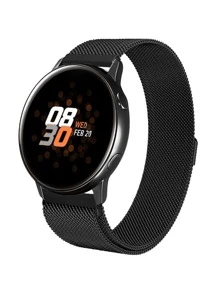 Bracelet de montre 20/22 mm, doux et respirant, style milanais, en acier inoxydable tressé avec boucle magnétique. Convient aux hommes et aux femmes. Compatible avec Samsung Galaxy Watch, Watch, Watch, Watch. Convient à tous les bracelets de montre d'une largeur de 20 mm à 22 mm.