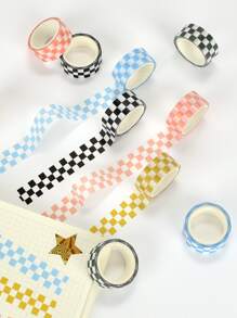 5 Họa tiết Lưới Trang trí Băng washi - Nhiều màu - Xem 2