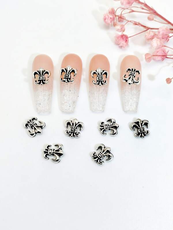 Nail Art Jewelry Alloy Retro Rivet Silver Pointed Metal Three-Dimensional Nail Art Jewelry 10pcs DIY Nail Charms Nail Gems Nail Supplies