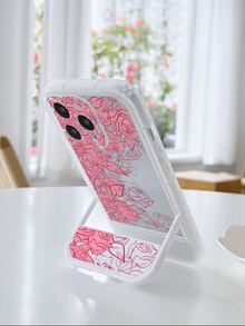 印花透明手機殼帶底座 - 彩色 - 查看 1