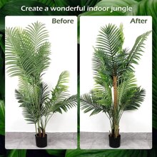 1入組植物攀爬桿，綠蘿藤蔓和莖植物樁，龜背竹盆栽裝飾棕櫚藤支撐桿 - 彩色 - 查看 7