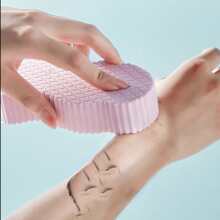 1pc Pink Matte Cosmetic Sponge, Painless - Pink - View 1