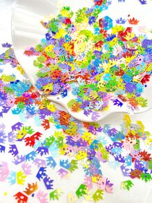 700入組婚禮派對生日裝飾王冠形狀金屬亮絲PVC狂歡紙屑 - 彩色 - 查看 2