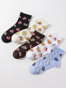 5雙卡通時尚女士襪子