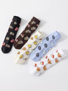 5雙卡通時尚女士襪子