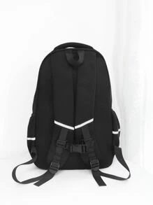 Cặp sách Đối với phụ nữ , Dung lượng lớn Đối với Con trai , Trường trung học cơ sở Sinh viên , Ba lô Đối với Ở giữa Trường học Sinh viên , Tất cả phù hợp Ba lô Đối với Cao đẳng Sinh viên , 2023 Phong cách mới , Không có Vật rủ xuống - màu đen - Xem 5