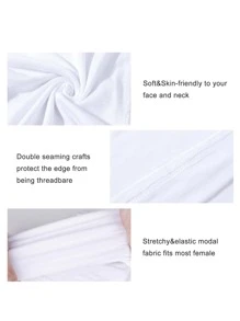 1pc White Neck Wrap Head Scarf Women Hijab Women Instant Hijab Headband Abaya Accessories Under Cap Women Veil - White - View 7