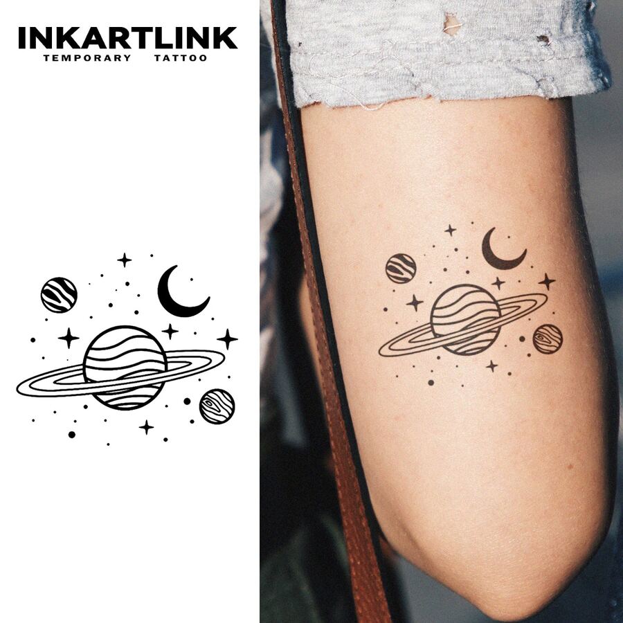 INKARTLINK Tatuajes Temporales - Negro - Ver 1