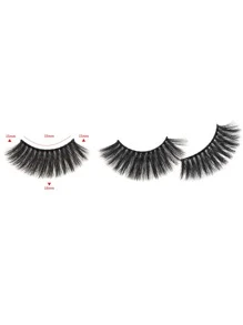 5 Pairs Of Natural Looking False Eyelashes With Clear Band Thick Dense Faux Mink Lashes For Daily & Party Usage - Black - View 3