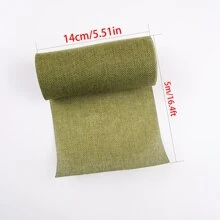 5m/roll Green Jute Burlap Ribbon For Wedding Party Decoration, Diy  Ornament, Gift Wrapping, Bouquet Packaging - Olive Green - View 2