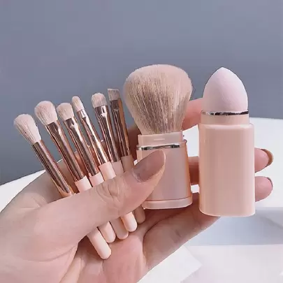 Travel Eye Makeup Brush Set 8-In-1 Telescopic Combination Makeup Case Brush Soft Portable Eye Shadow Brush With Cover Telescopic Powder Powder Blusher Brush Concealer Brush Makeup Tools Cosmetic Accessories,Brush Set,Makeup Brush Kit,Make Up Brush Set,Make Up Set Complete,Makeup Brush Set,Complete Makeup Kit,Brush Kit,Brushes Makeup Set,Makeup Gift Set,Set,Giveaways,Professional Makeup Brushes,Complete Makeup Set