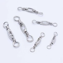 5入組大素色不銹鋼圓環連接器適用於捕魚裝置,齒輪,球軸承,,&淡水垂釣,焊接圓環合適的適用於 - 銀色 - 查看 1