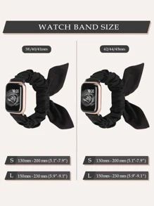 1入組女士黑色蝴蝶設計錶帶,適用於Apple Watch帶49mm45mm44MM42mm40mm41mm38mm,適用於Apple Watch系列Ultra/SE/8/7/6/5/4/3/2 - 黑色 - 查看 2