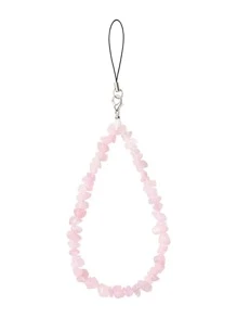 1pc Pink Synthetic Crystal Beaded Chain For Phone/phone Case/bracelet/key Chain - Pink - View 1