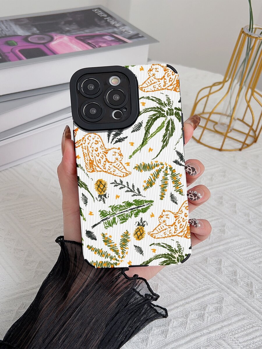 Custodia per telefono con modello leopardo - Multicolore - Visualizzare 1