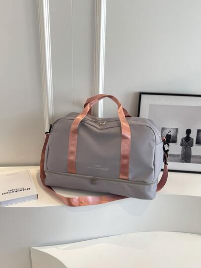 Luggage Holiday Over Night Travel Duffel Bag Large Capacity Gym Sports Yoga Bag, Hospital Weekend Carry-On Handbag With Dry And Wet Separation,Casual Portable Shoulder Bag With Shoes Compartment For Business,Vacation,Outdoor, Skiing,Exercise Fitting,Labor And Delivery Bag For School School Accessories School Stuff