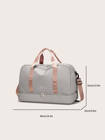 行李假日过夜旅行行李袋大容量健身房运动瑜伽包，医院周末随身手提包，干湿分离，休闲便携式单肩包，带鞋隔层，适用于商务、度假、户外、滑雪、运动健身、学校用产包、学校配件、学校用品