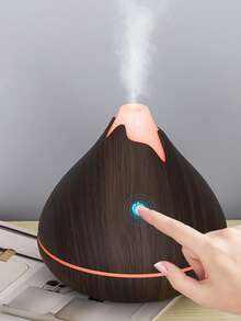新品到貨書桌USB加濕器帶7色小夜燈,靜音空氣淨化香薰加濕器適用於家庭和辦公室使用 - 棕色 - 查看 2