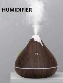 新品到貨書桌USB加濕器帶7色小夜燈,靜音空氣淨化香薰加濕器適用於家庭和辦公室使用 - 棕色 - 查看 3