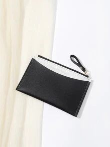 彩色字母印花 时尚轻便便携卡片 白领阶层 女性用 节日用 周年用 生日礼物 配饰 礼品 高品质皮革卡包 钱包 名片包 信用卡包 身份证包 女士 女士用 迷你钱包 卡片包 - 黑色 - 查看 4