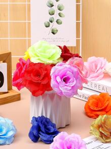 20 朵长茎人造玫瑰花 玫瑰花 人造玫瑰花束 婚礼派对家居装饰 DIY 婴儿洗礼中心装饰 桌子家居装饰 - 彩色 - 查看 7
